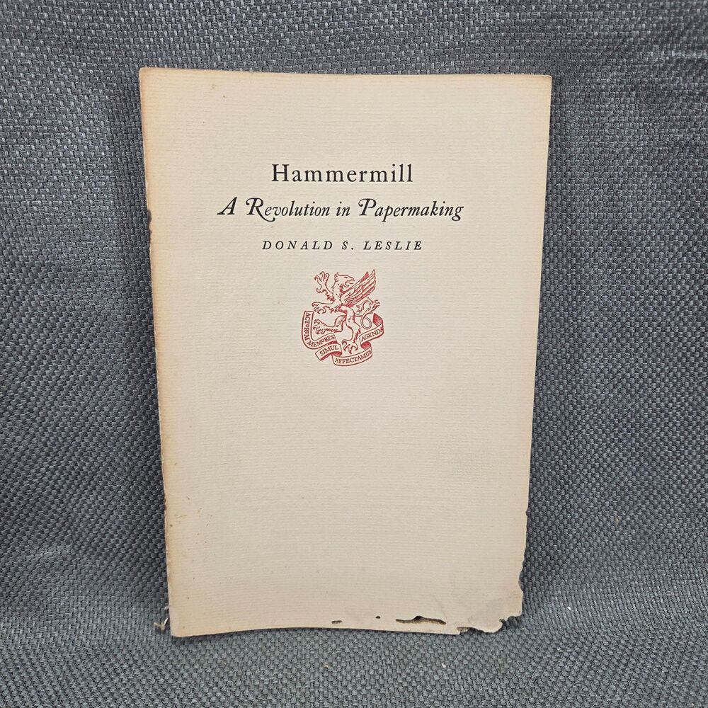 Historical Address Booklet / Paper Industry & Corporate History Pamphlet